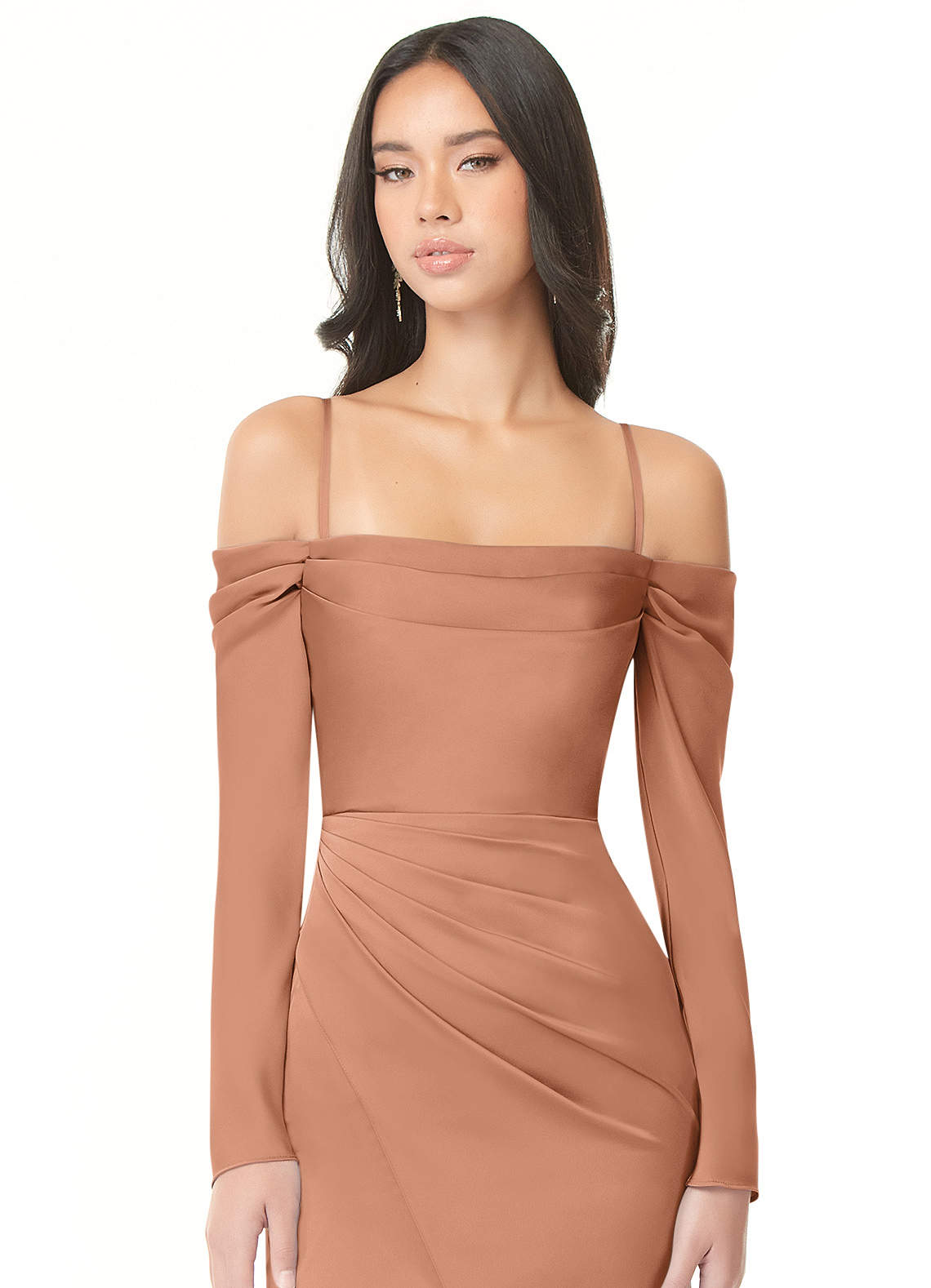 Hallie Stretch Satin Dress-AZ6126545-final sale