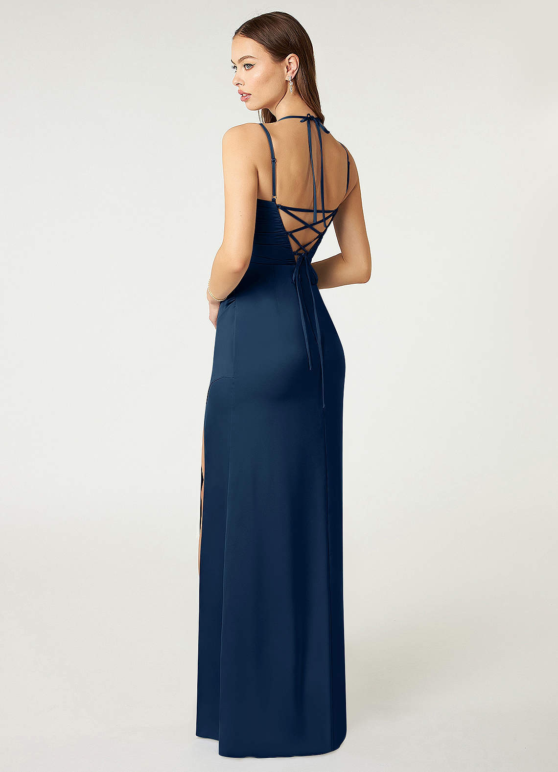 Desi Stretch Satin Dress-AZ6955606-final sale