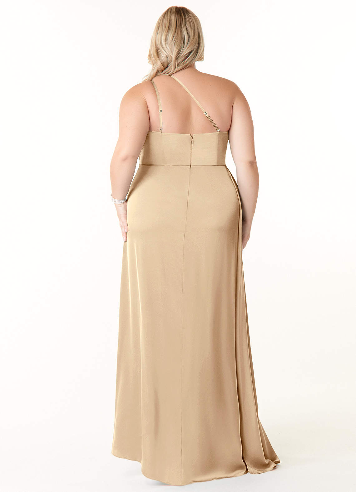 Maron Stretch Satin Dress-AZ28895495-final sale