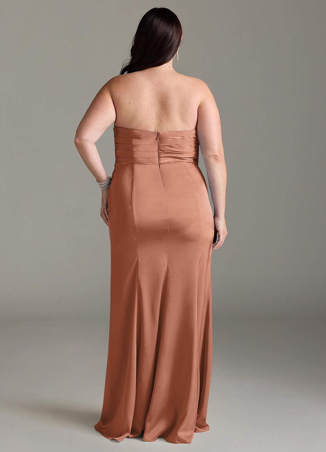 Yola Stretch Satin Dress-AZ6896042-final sale