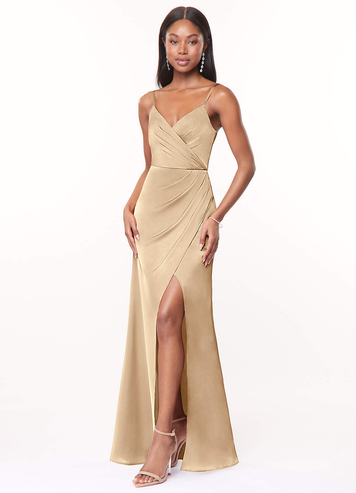 Maci Stretch Satin Dress-AZ21516569-final sale