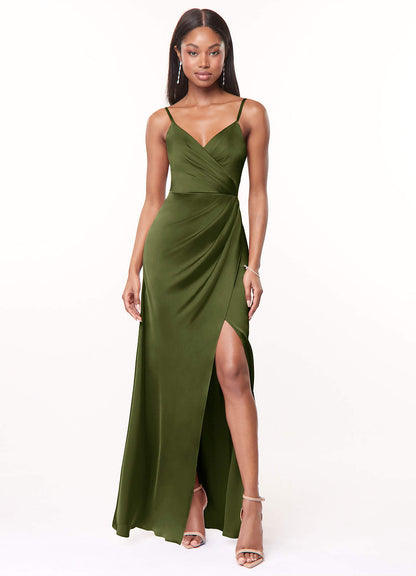 Maci Stretch Satin Dress-AZ97524911-final sale