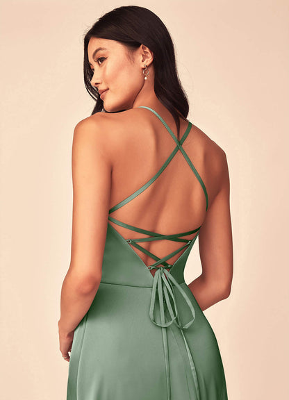 Mei Stretch Satin Dress-AZ6393295-final sale