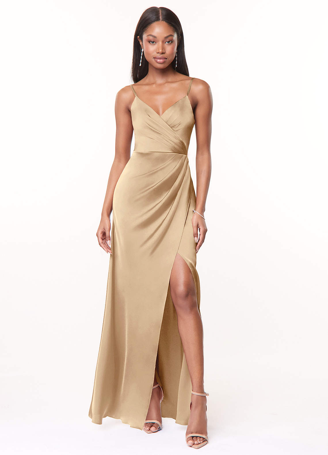 Maci Stretch Satin Dress-AZ21516569-final sale