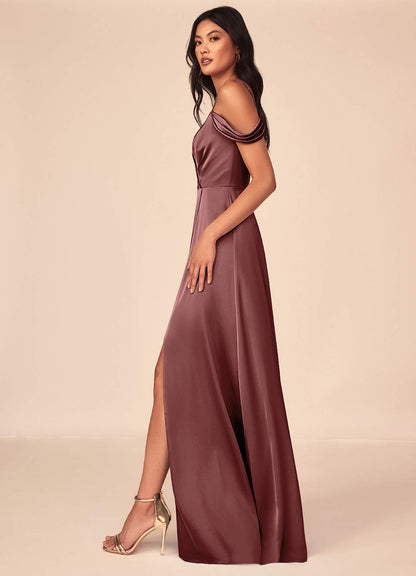 Ocean Stretch Satin Dress-AZ24167685-final sale