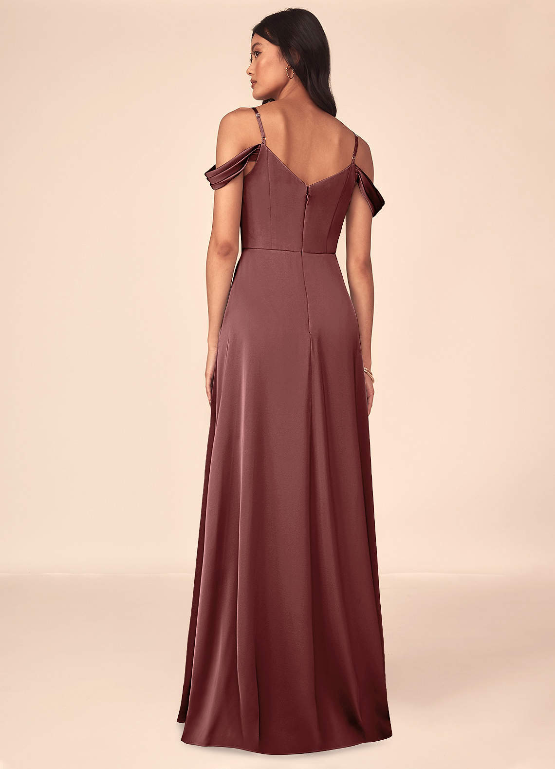 Ocean Stretch Satin Dress-AZ24167685-final sale