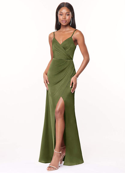 Maci Stretch Satin Dress-AZ97524911-final sale