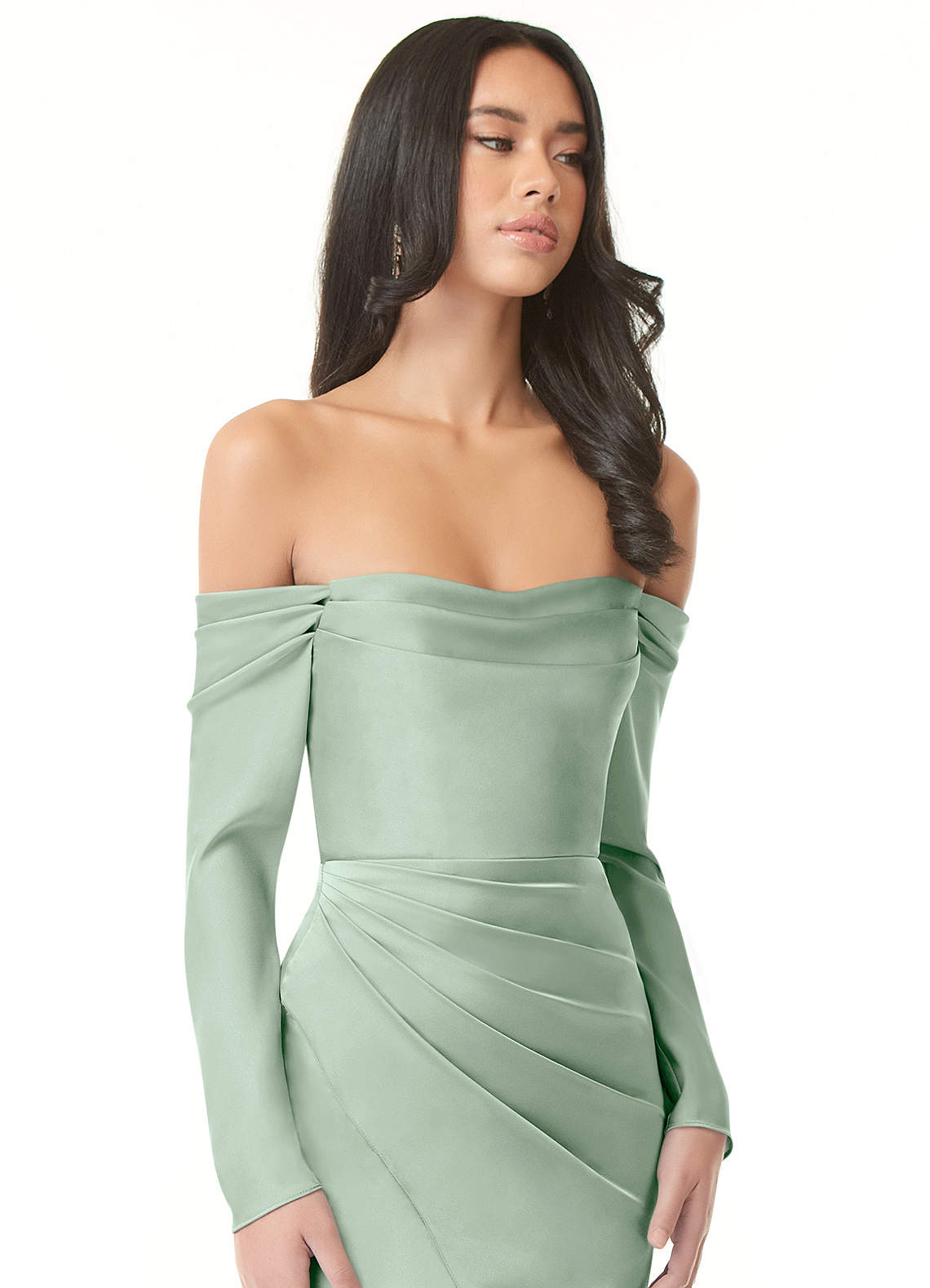 Hallie Stretch Satin Dress-AZ97820685-final sale