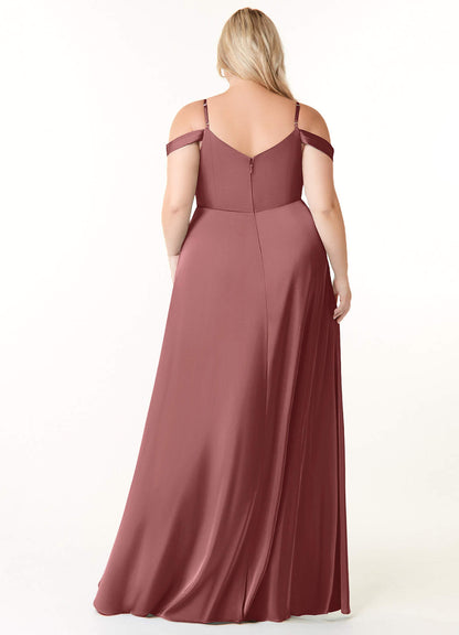 Ocean Stretch Satin Dress-AZ24167685-final sale