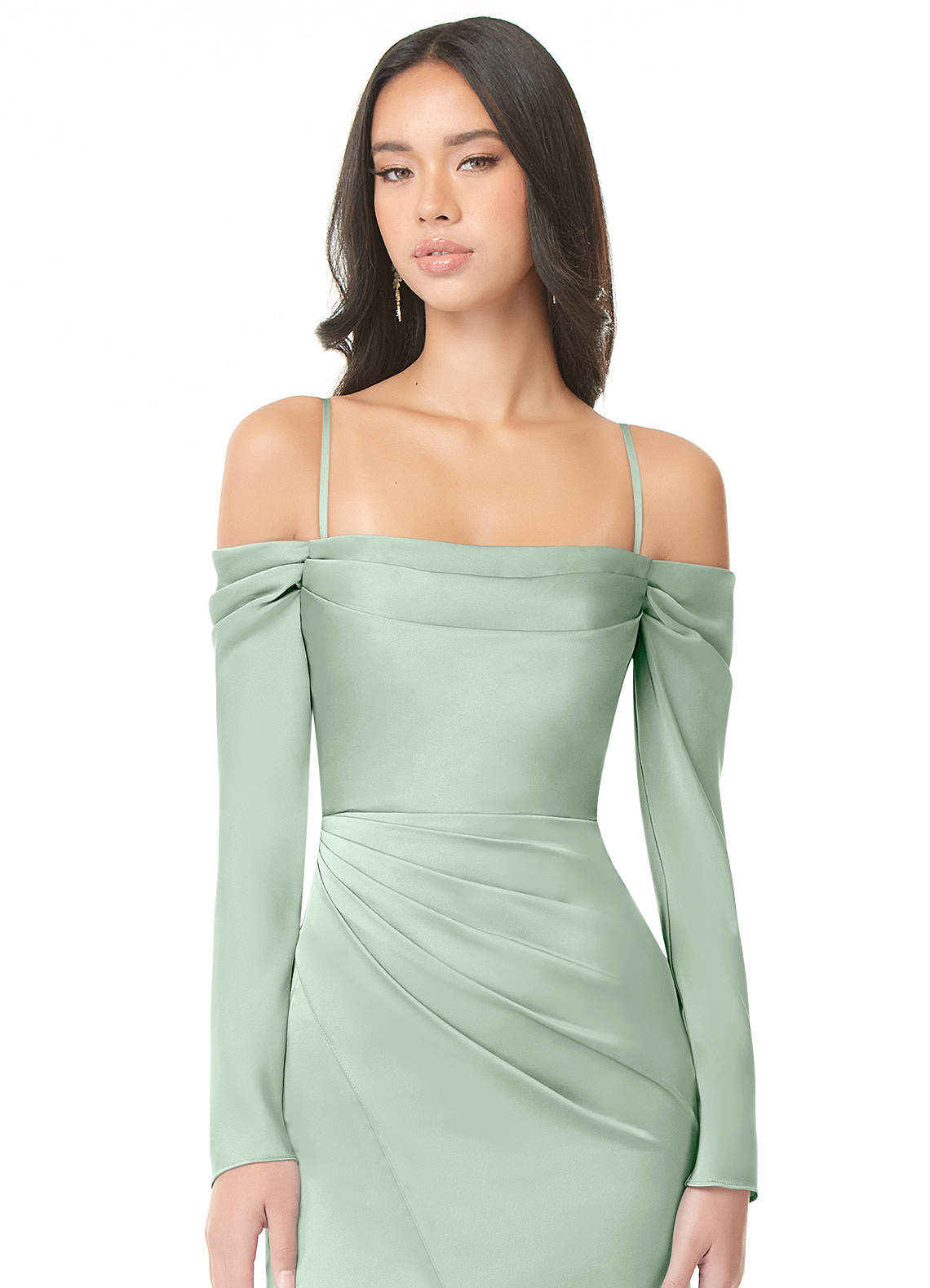 Hallie Stretch Satin Dress-AZ97820685-final sale