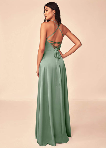 Mei Stretch Satin Dress-AZ6393295-final sale