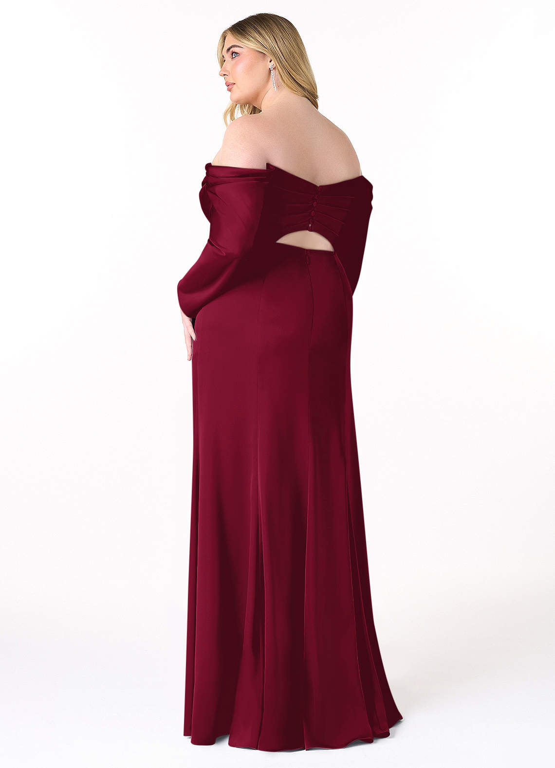 Hallie Stretch Satin Dress-AZ44676009-final sale