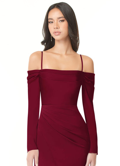 Hallie Stretch Satin Dress-AZ44676009-final sale