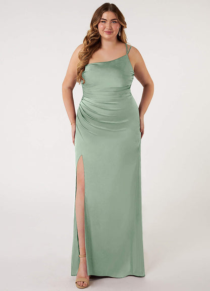 Eren Stretch Satin Dress-AZ6372306-final sale