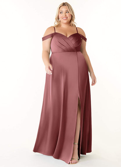 Ocean Stretch Satin Dress-AZ24167685-final sale